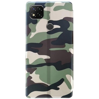 Кожаный чехол (книжка) Classy для Xiaomi Redmi 9C Camouflage