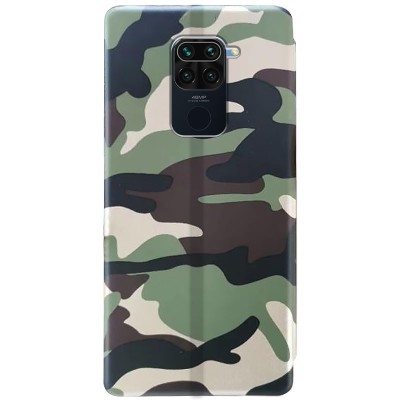 Кожаный чехол (книжка) Classy для Xiaomi Redmi Note 9 / Redmi 10X Camouflage