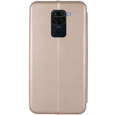 Кожаный чехол (книжка) Classy для Xiaomi Redmi Note 9 / Redmi 10X Золотой