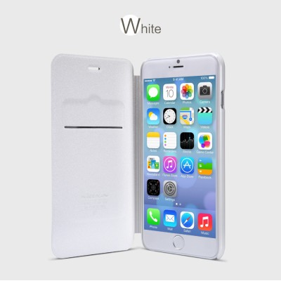 Кожаный чехол (книжка) Nillkin Sparkle Series для Apple iPhone 6/6s plus (5.5") Белый