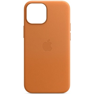 Кожаный чехол Leather Case (AA Plus) with MagSafe для Apple iPhone 13 (6.1") Golden Brown