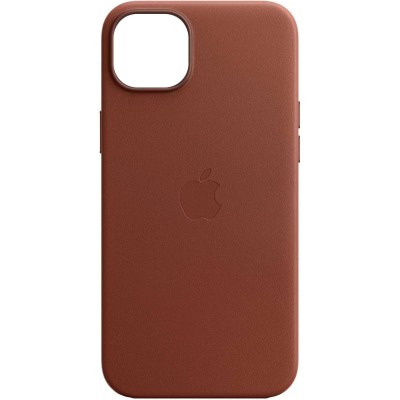 Кожаный чехол Leather Case (AA Plus) with MagSafe для Apple iPhone 14 Pro (6.1") Saddle Brown