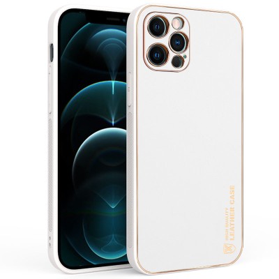 Кожаный чехол Xshield для Apple iPhone 14 Pro Max (6.7") Белый / White