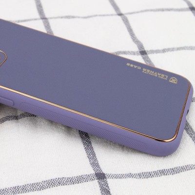 Кожаный чехол Xshield для Apple iPhone 14 Pro Max (6.7") Серый / Lavender Gray