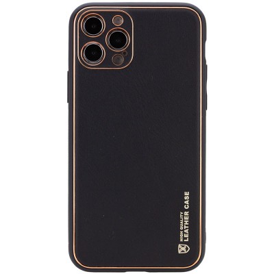Кожаный чехол Xshield для Apple iPhone 14 Pro Max (6.7") Черный / Black