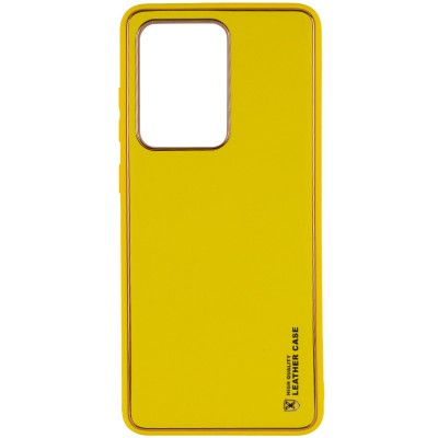 Кожаный чехол Xshield для Samsung Galaxy S20 Ultra Желтый / Yellow