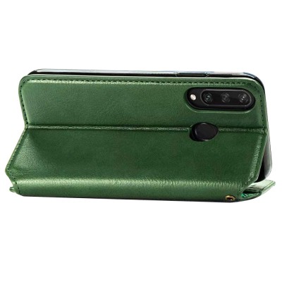 Кожаный чехол книжка GETMAN Cubic (PU) для Huawei Y6p Зеленый