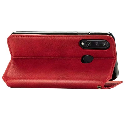 Кожаный чехол книжка GETMAN Cubic (PU) для Huawei Y6p Красный