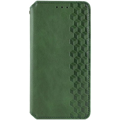 Купити Кожаный чехол книжка GETMAN Cubic (PU) для TECNO Spark 5 Pro Зеленый