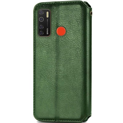 Купити Кожаный чехол книжка GETMAN Cubic (PU) для TECNO Spark 5 Pro Зеленый
