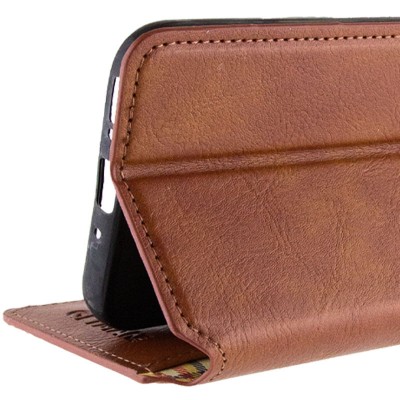 Купити Кожаный чехол книжка GETMAN Cubic (PU) для TECNO Spark 5 Pro Коричневый