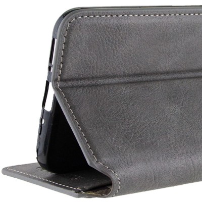 Купити Кожаный чехол книжка GETMAN Cubic (PU) для TECNO Spark 5 Pro Серый