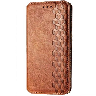 Кожаный чехол книжка GETMAN Cubic (PU) для Xiaomi Redmi 9 Коричневый Кожаный чехол книжка GETMAN Cubic (PU) для Xiaomi Redmi 9 Коричневый