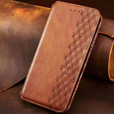 Кожаный чехол книжка GETMAN Cubic (PU) для Xiaomi Redmi 9 Коричневый Кожаный чехол книжка GETMAN Cubic (PU) для Xiaomi Redmi 9 Коричневый