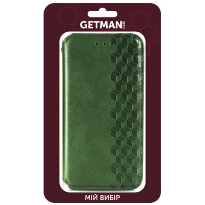 Кожаный чехол книжка GETMAN Cubic (PU) для Xiaomi Redmi Note 9 4G / 9 Power / Redmi 9T Зеленый
