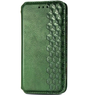 Кожаный чехол книжка GETMAN Cubic (PU) для Xiaomi Redmi Note 9s / Note 9 Pro / Note 9 Pro Max Зеленый