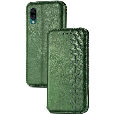 Кожаный чехол книжка GETMAN Cubic (PU) для ZTE Blade A5 (2020) Зеленый