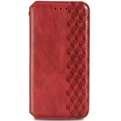 Кожаный чехол книжка GETMAN Cubic (PU) для ZTE Blade A5 (2020) Красный