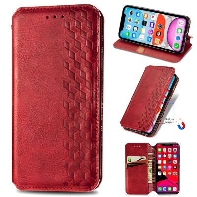 Кожаный чехол книжка GETMAN Cubic (PU) для ZTE Blade A5 (2020) Красный