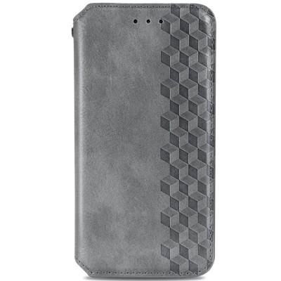Кожаный чехол книжка GETMAN Cubic (PU) для ZTE Blade A5 (2020) Серый