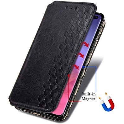 Кожаный чехол книжка GETMAN Cubic (PU) для ZTE Blade A5 (2020) Черный