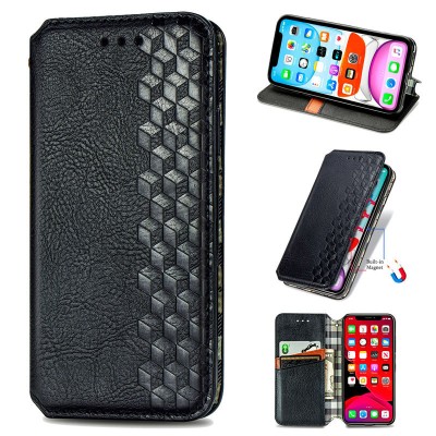 Кожаный чехол книжка GETMAN Cubic (PU) для ZTE Blade A5 (2020) Черный