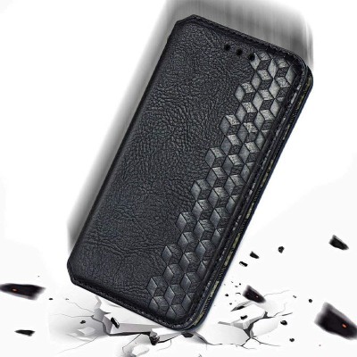 Кожаный чехол книжка GETMAN Cubic (PU) для ZTE Blade A5 (2020) Черный