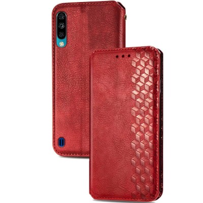 Кожаный чехол книжка GETMAN Cubic (PU) для ZTE Blade A7 (2020) Красный