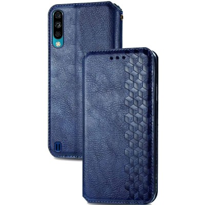 Кожаный чехол книжка GETMAN Cubic (PU) для ZTE Blade A7 (2020) Синий