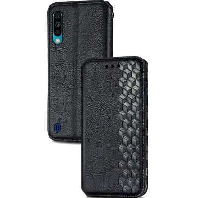 Кожаный чехол книжка GETMAN Cubic (PU) для ZTE Blade A7 (2020) Черный