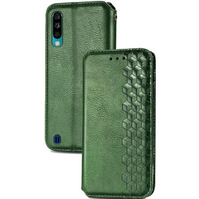 Кожаный чехол книжка GETMAN Cubic (PU) для ZTE Blade A7 Зеленый