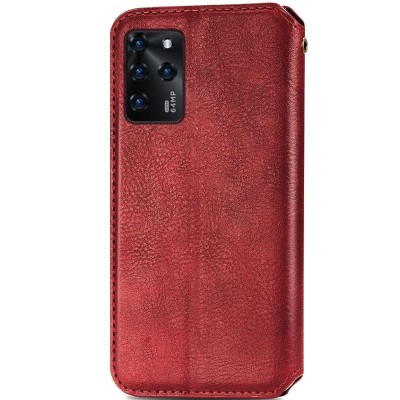 Кожаный чехол книжка GETMAN Cubic (PU) для ZTE Blade V30 Красный