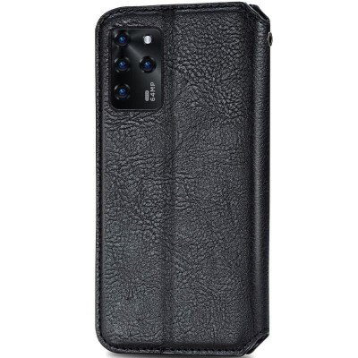 Кожаный чехол книжка GETMAN Cubic (PU) для ZTE Blade V30 Черный