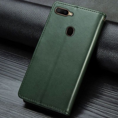 Кожаный чехол книжка GETMAN Gallant (PU) для Oppo A5s / Oppo A12 Зеленый