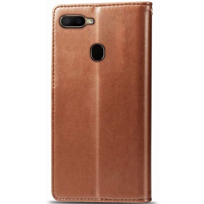 Кожаный чехол книжка GETMAN Gallant (PU) для Oppo A5s / Oppo A12 Коричневый