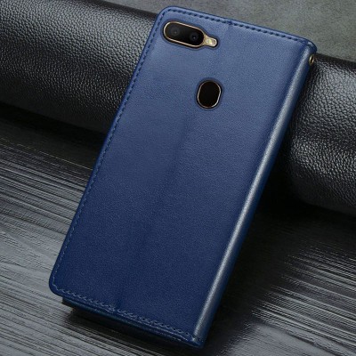 Кожаный чехол книжка GETMAN Gallant (PU) для Oppo A5s / Oppo A12 Синий