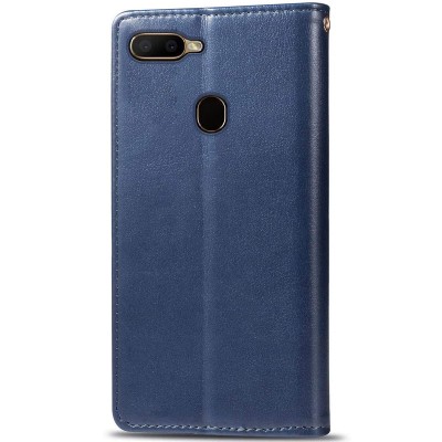 Кожаный чехол книжка GETMAN Gallant (PU) для Oppo A5s / Oppo A12 Синий