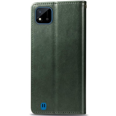 Купити Кожаный чехол книжка GETMAN Gallant (PU) для Realme C11 (2021) Зеленый
