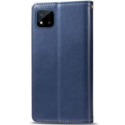 Кожаный чехол книжка GETMAN Gallant (PU) для Realme C11 (2021) Синий