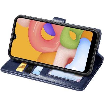 Кожаный чехол книжка GETMAN Gallant (PU) для Realme C11 (2021) Синий