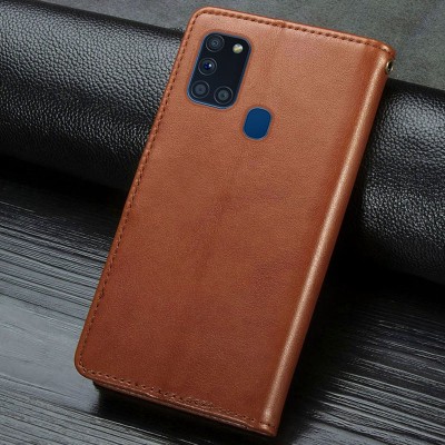 Кожаный чехол книжка GETMAN Gallant (PU) для Samsung Galaxy A21s Коричневый Кожаный чехол книжка GETMAN Gallant (PU) для Samsung Galaxy A21s Коричневый