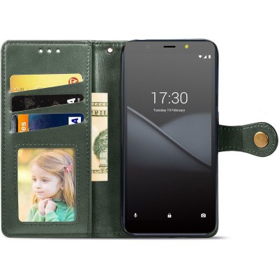 Кожаный чехол книжка GETMAN Gallant (PU) для TECNO POP 2F Зеленый