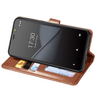 Кожаный чехол книжка GETMAN Gallant (PU) для TECNO POP 2F Коричневый