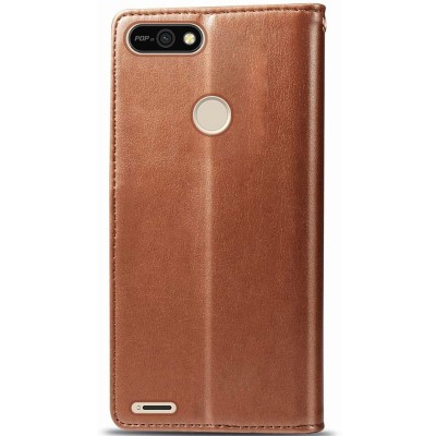 Кожаный чехол книжка GETMAN Gallant (PU) для TECNO POP 2F Коричневый