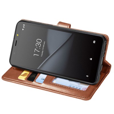 Кожаный чехол книжка GETMAN Gallant (PU) для TECNO POP 3 Коричневый