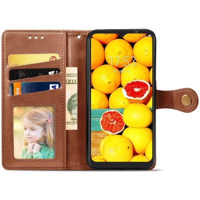 Кожаный чехол книжка GETMAN Gallant (PU) для TECNO POP 4 Pro Коричневый