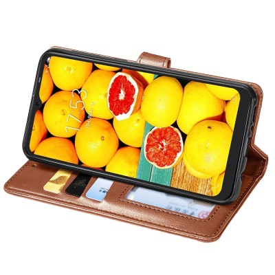 Кожаный чехол книжка GETMAN Gallant (PU) для TECNO POP 4 Pro Коричневый