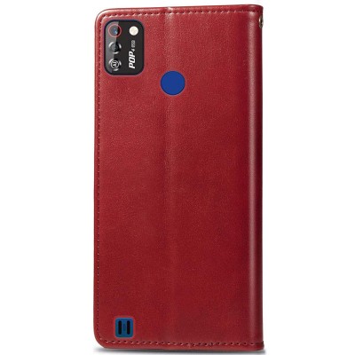 Кожаный чехол книжка GETMAN Gallant (PU) для TECNO POP 4 Pro Красный