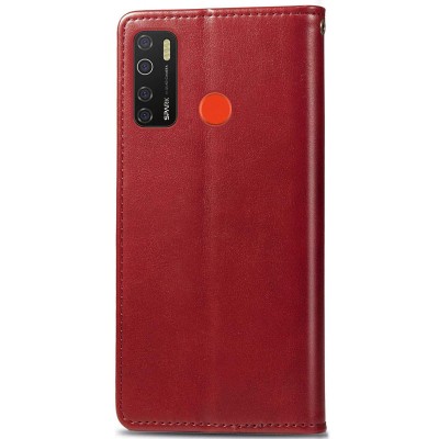Кожаный чехол книжка GETMAN Gallant (PU) для TECNO Spark 5 Pro Красный