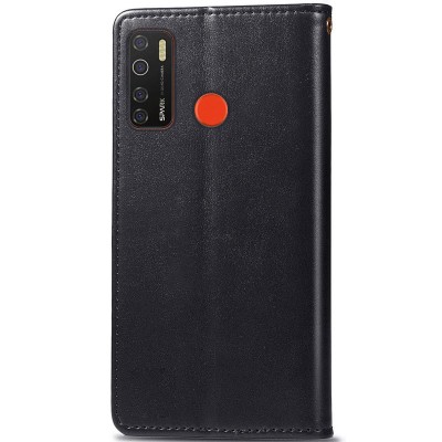 Кожаный чехол книжка GETMAN Gallant (PU) для TECNO Spark 5 Pro Черный